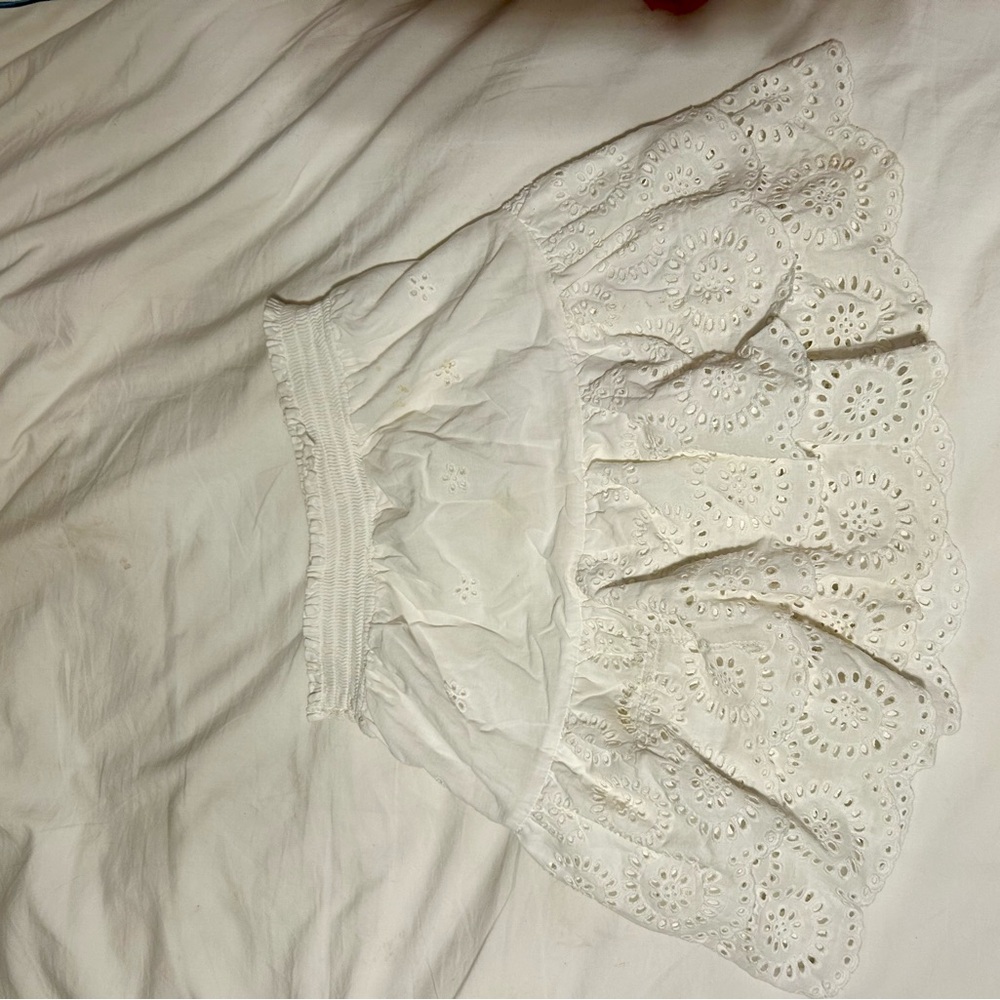 BB Dakota Cream Ruffled Mini Skirt Casual Resort Wear